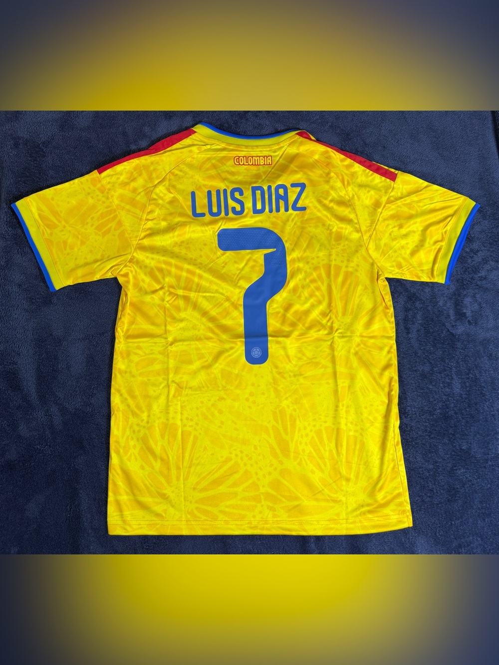 Colombia 2026 World Cup Home Men’s Soccer Jersey# Slim Fit  #Luis Diaz 7 # NWT